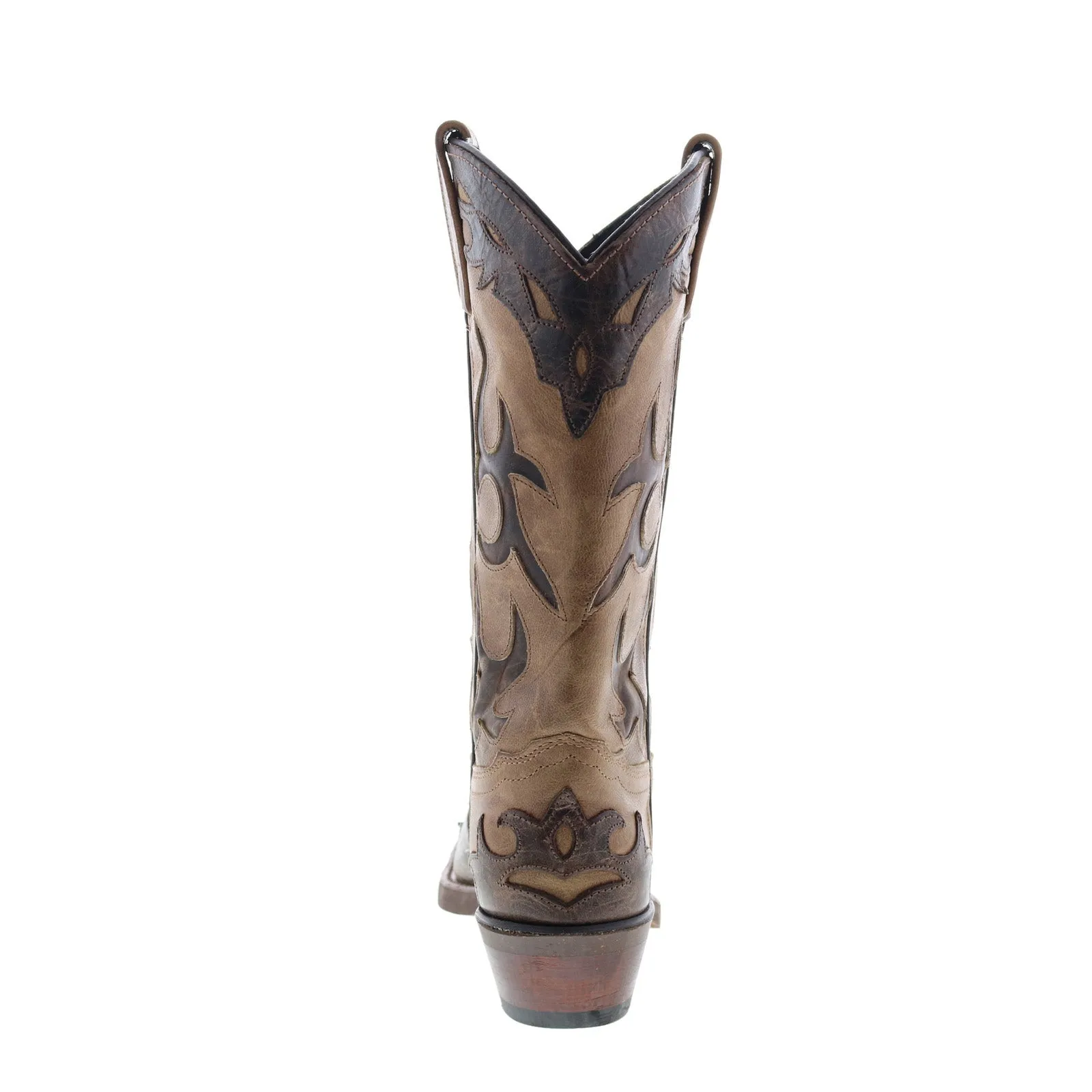 Abilene Boots 9016 Womens Brown Leather Slip On Cowboy Western Boots