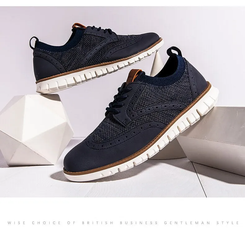 West Louis Breathable Lightweight Brogue Men Casual Shoes
