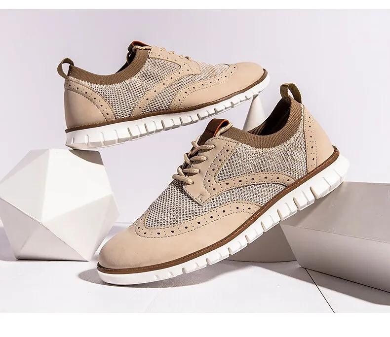 West Louis Breathable Lightweight Brogue Men Casual Shoes