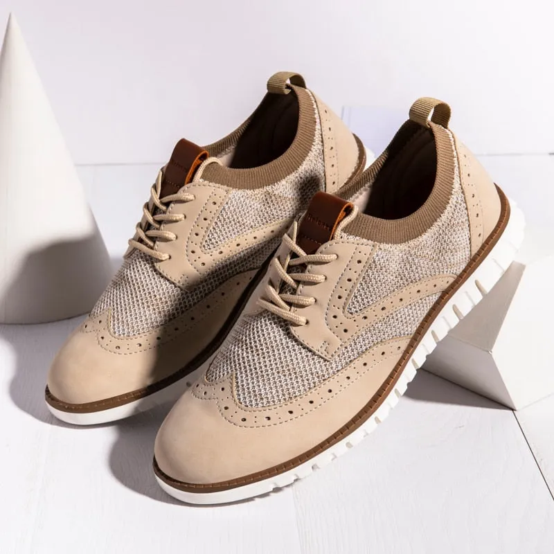 West Louis Breathable Lightweight Brogue Men Casual Shoes