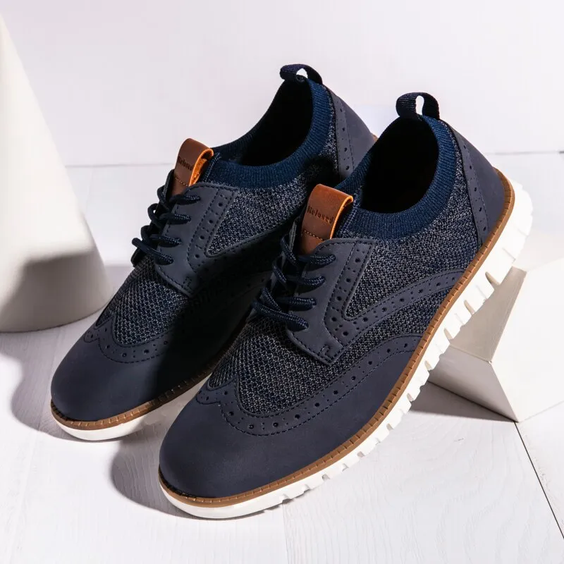 West Louis Breathable Lightweight Brogue Men Casual Shoes