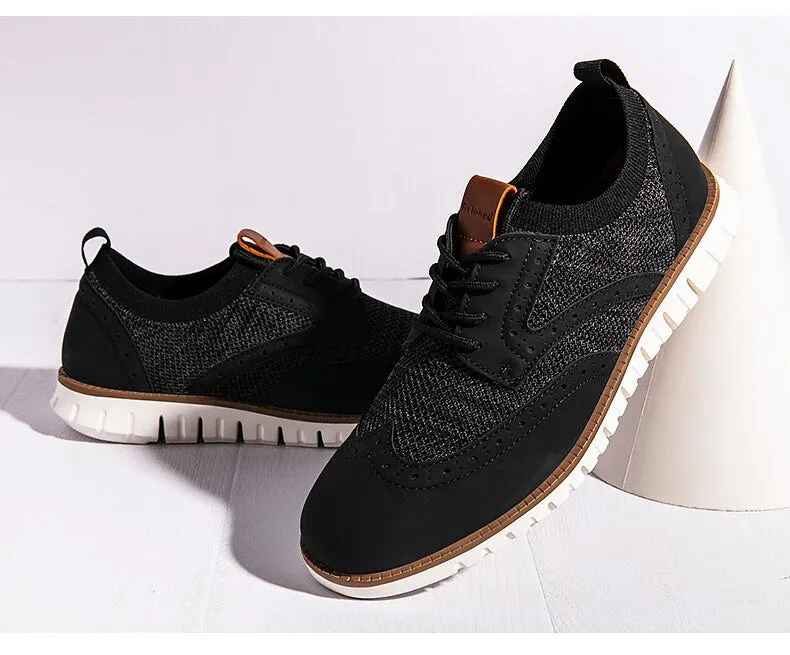 West Louis Breathable Lightweight Brogue Men Casual Shoes