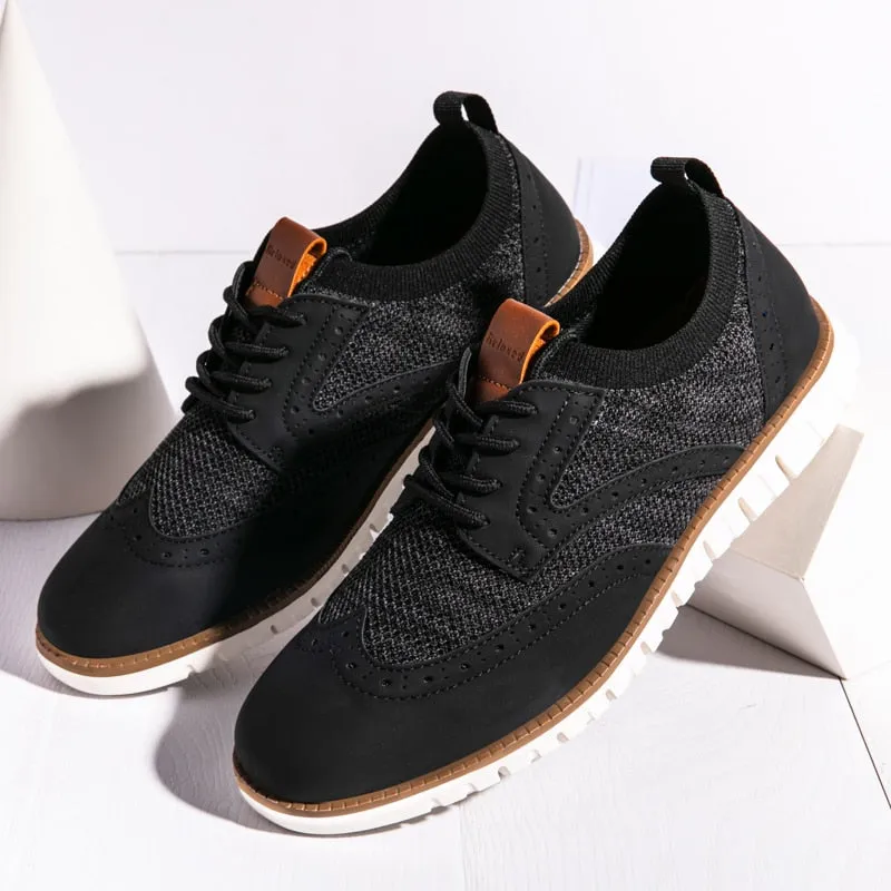 West Louis Breathable Lightweight Brogue Men Casual Shoes