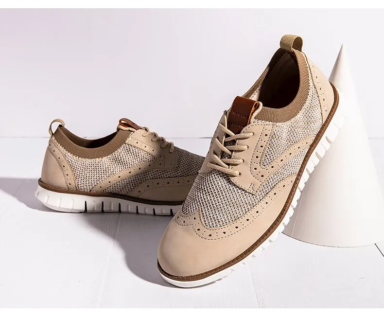 West Louis Breathable Lightweight Brogue Men Casual Shoes