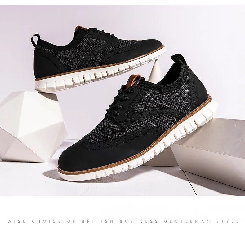 West Louis Breathable Lightweight Brogue Men Casual Shoes
