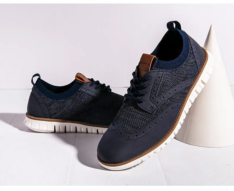 West Louis Breathable Lightweight Brogue Men Casual Shoes